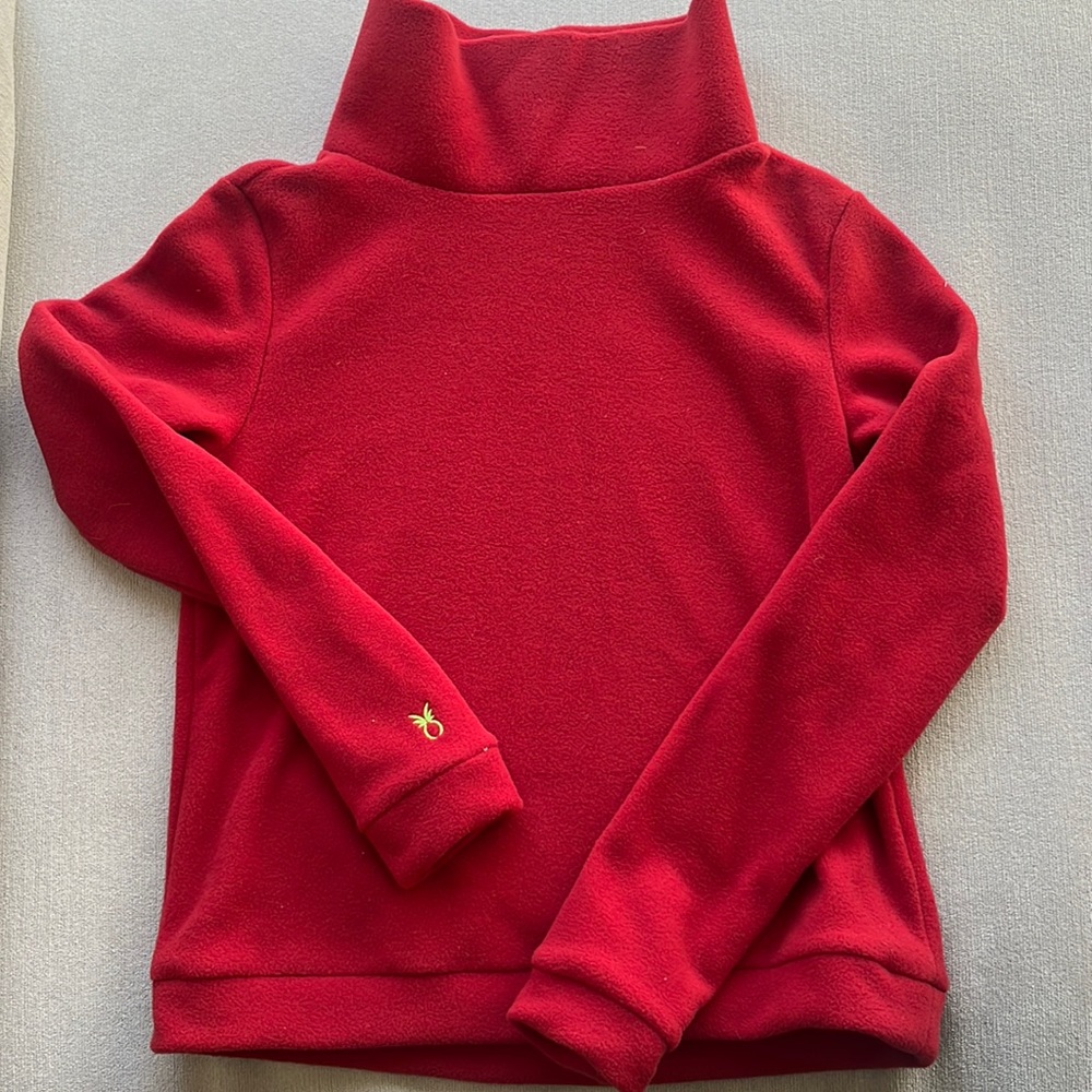 Dudley Stephens red fleece pullover